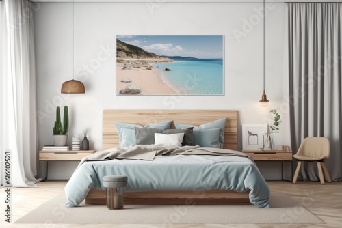 Honeymoon Suite tropicana beach with 180 angle sea view (AI generative)