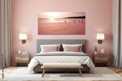 Honeymoon Suite tropicana beach with 180 angle sea view (AI generative)