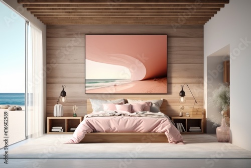Honeymoon Suite tropicana beach with 180 angle sea view (AI generative)