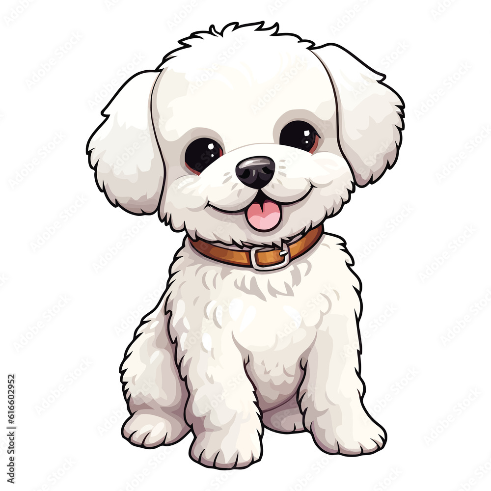 Quirky and Cute: 2D Artwork Showcasing an Irresistible Bichon Frise Quirky and Cute: 2D Artwork Showcasing an Irresistible Bichon Frise