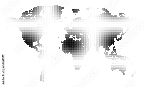 World Map Gray Dots