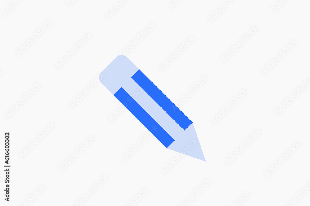 Geometric pencil illustration in flat style design. Vector illustration and icon. Geometric pencil illustration in flat style design. Vector illustration and icon.