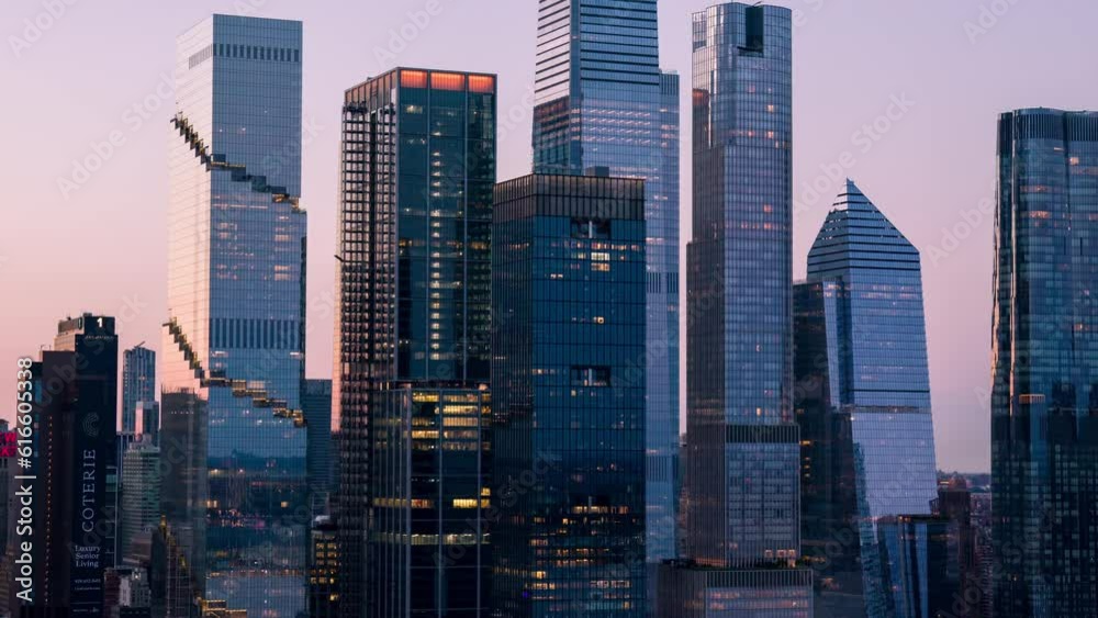 Hudson Yards at Sunrise - Cinematic Shot