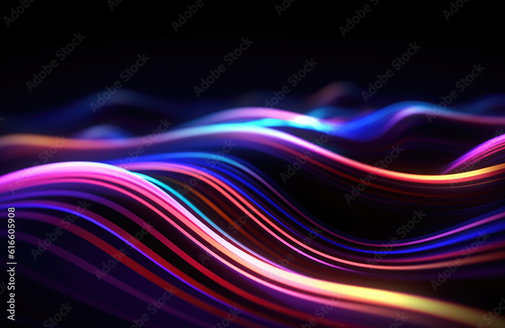 Neon light wave background, 3d Rendering, Abstract Background, Light Background, Color Background Neon light wave background, 3d Rendering, Abstract Background, Light Background, Color Background