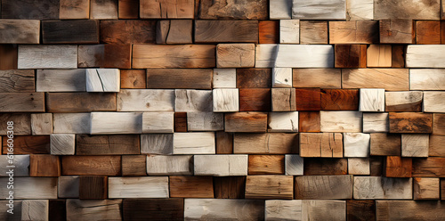 rustic wooden texture background  Generative AI