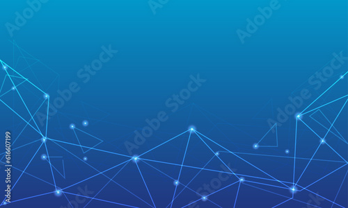 abstract line triangle technology on dark blue background. copy space for text. vector illustration technology style.