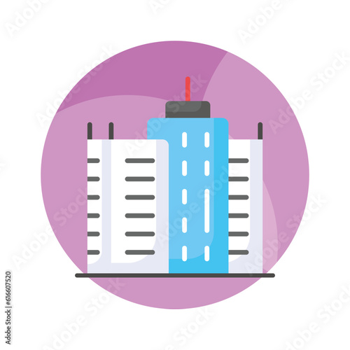 Check this beautiful building icon in trendy style, customizable icon