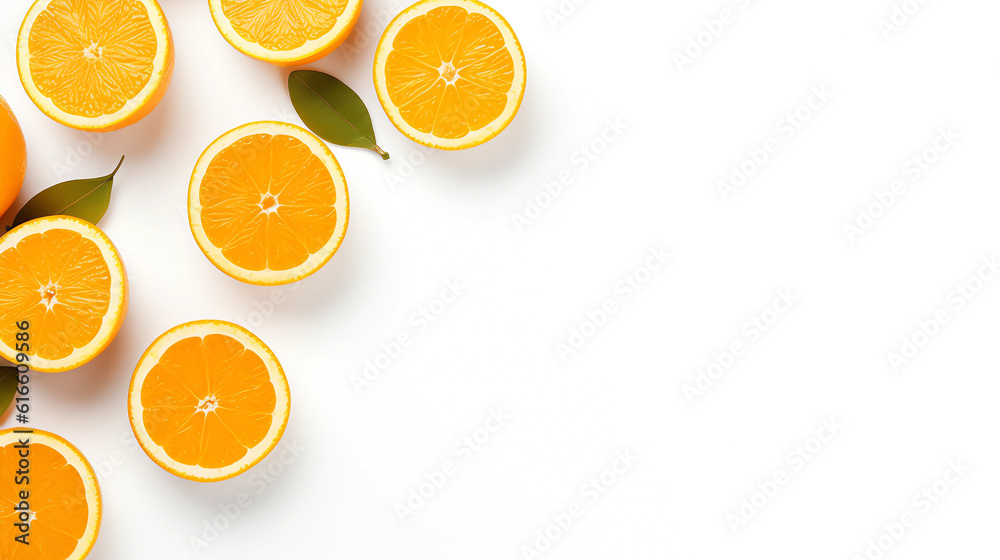 Fresh oranges on a white background
Fresh oranges on a white background