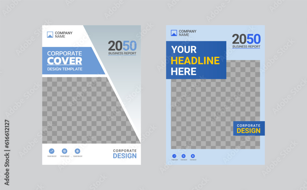 Obraz premium Creative corporate book cover design