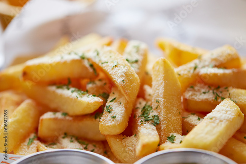 close up of a plate of fried potatoes