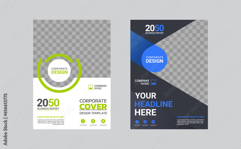 Obraz premium Creative corporate book cover design