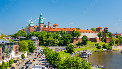 Beautiful view of the city of Krakow, Poland