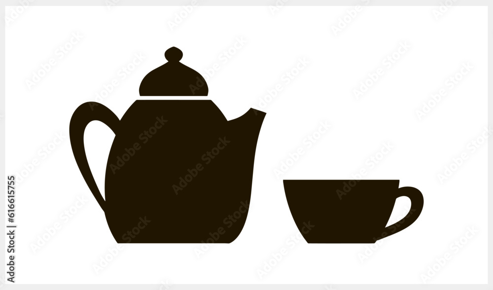 Doodle teapot with cup icon isolated Hand drawn food drink clipart Vector stock illustration EPS 10 Doodle teapot with cup icon isolated Hand drawn food drink clipart Vector stock illustration EPS 10