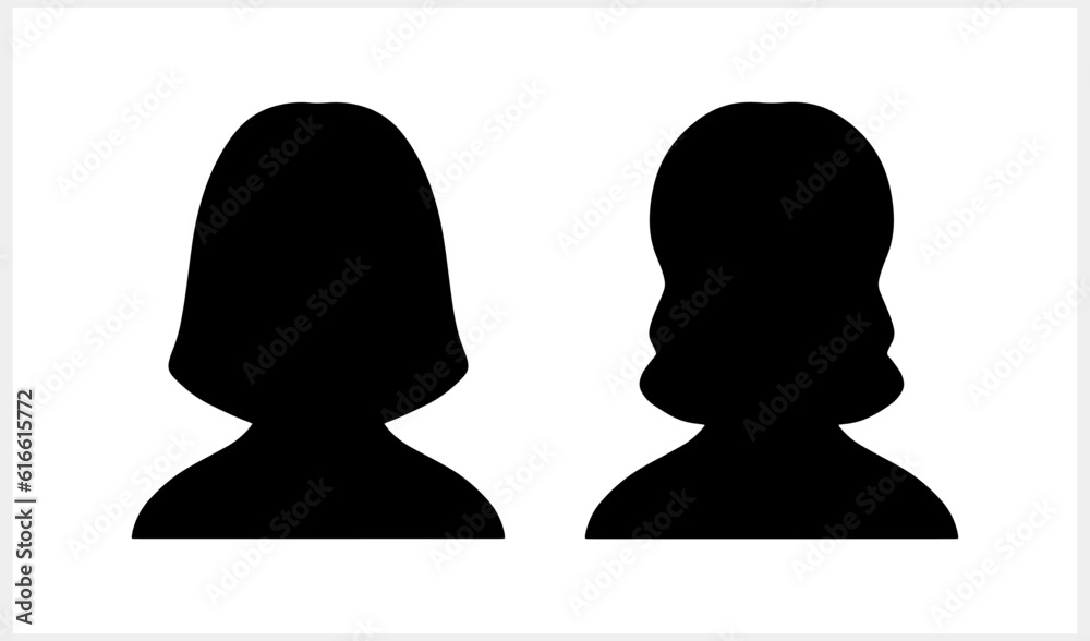 Doodle girl clipart isolated. Hand drawn art. Avatar people. Stencil vector stock illustration. EPS 10 Doodle girl clipart isolated. Hand drawn art. Avatar people. Stencil vector stock illustration. EPS 10