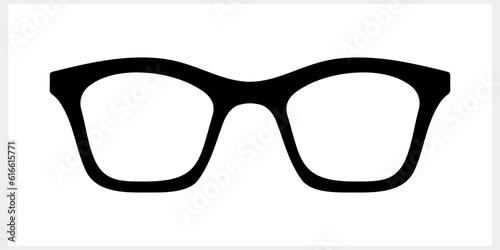 Glasses icon isolated. Stencil vector stock illustration. EPS 10
