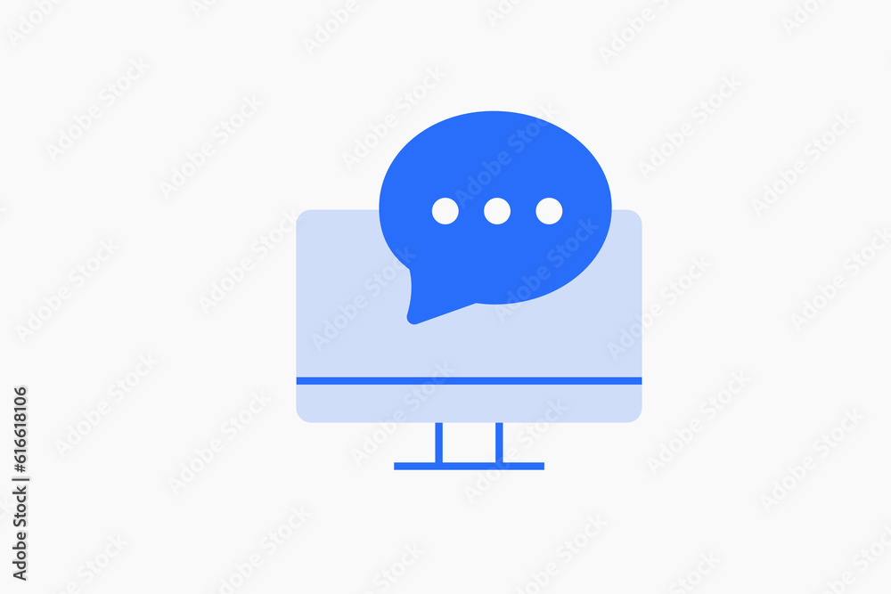 Geometric deckstop message illustration in flat style design. Vector illustration and icon. Geometric deckstop message illustration in flat style design. Vector illustration and icon.