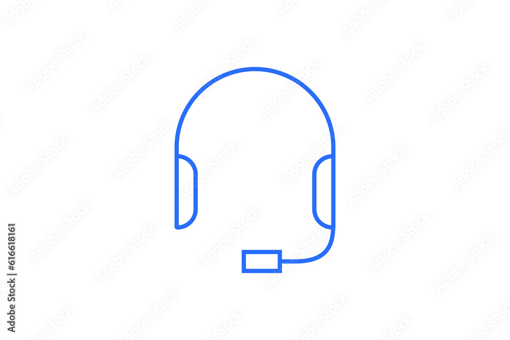 Isolated Geometric headset illustration in flat style design. Vector illustration and icon. Isolated Geometric headset illustration in flat style design. Vector illustration and icon.