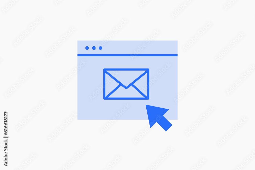 Geometric web email illustration in flat style design. Vector illustration and icon. Geometric web email illustration in flat style design. Vector illustration and icon.