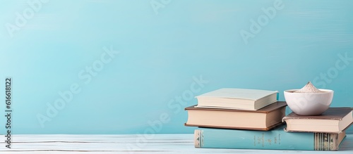 A stack of books sitting on top of each other created with Generative AI technology