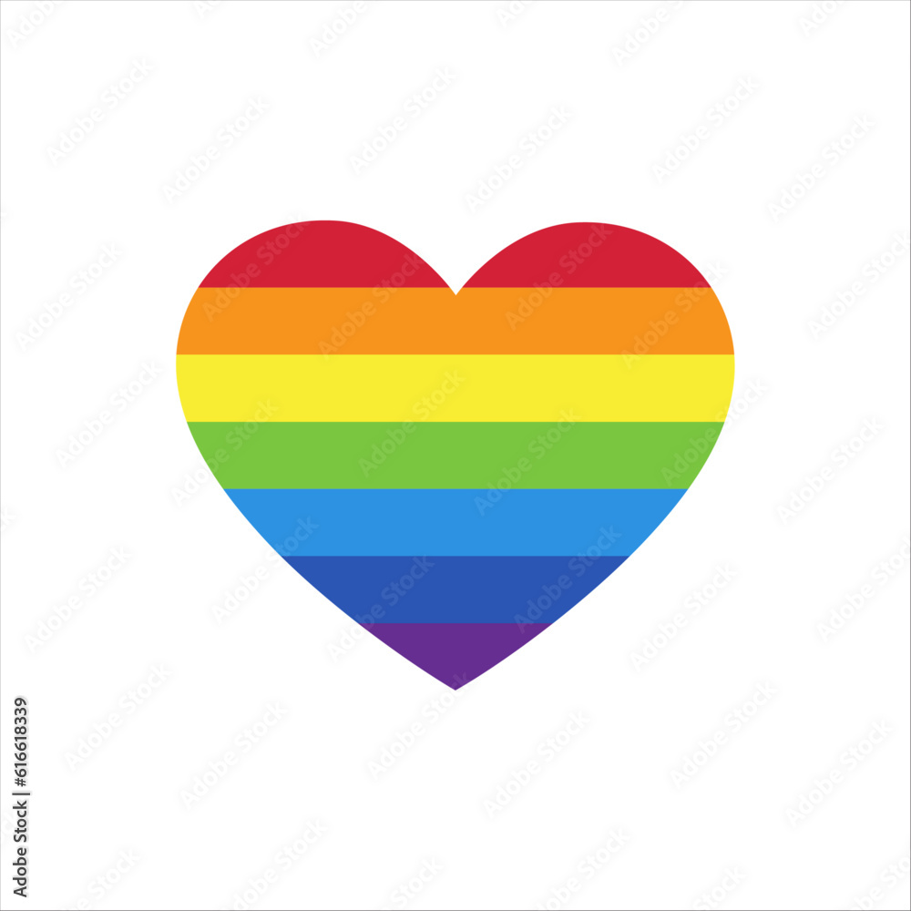 Rainbow heart vector icon. lgbt community sign. lgtbi heart design Rainbow heart vector icon. lgbt community sign. lgtbi heart design