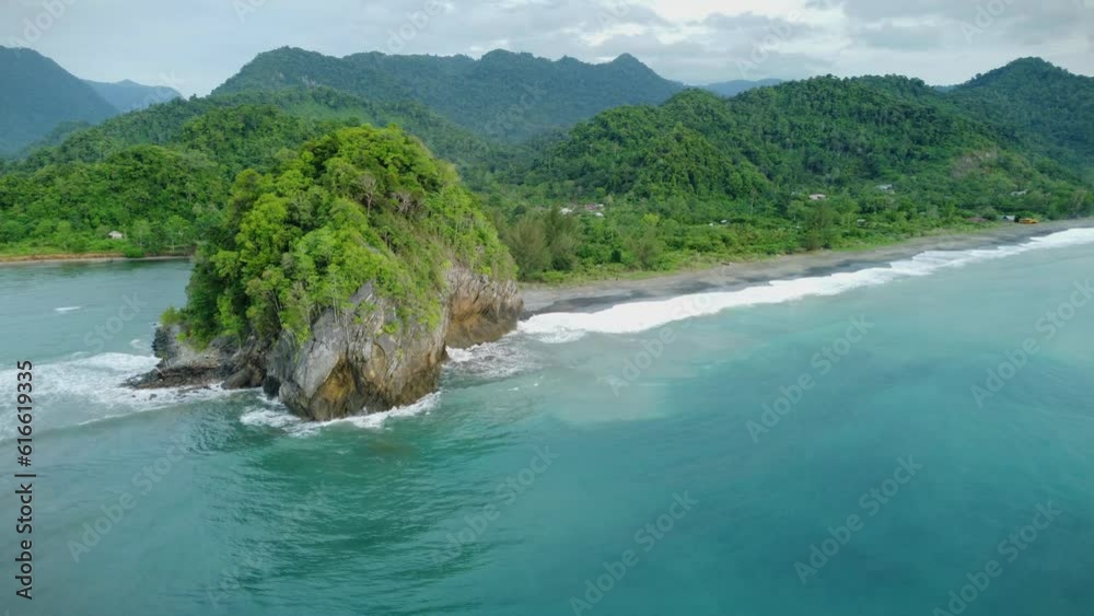 An aerial view of Pulot Beach, Aceh province, Indonesia.