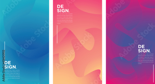 vector colorful abstract fluid geometric Gradient background