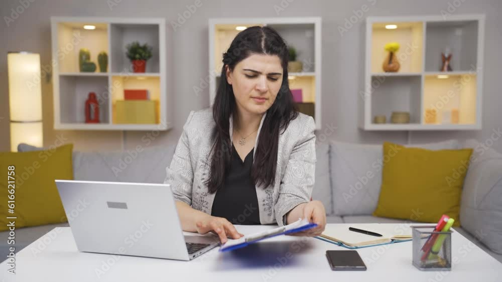 Home office worker woman embarking on entrepreneurship. Home office worker woman embarking on entrepreneurship.