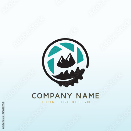 Mountain Photography vector logo design