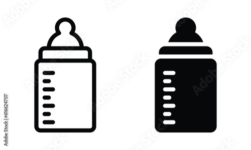 Pacifier icon with outline and glyph style.