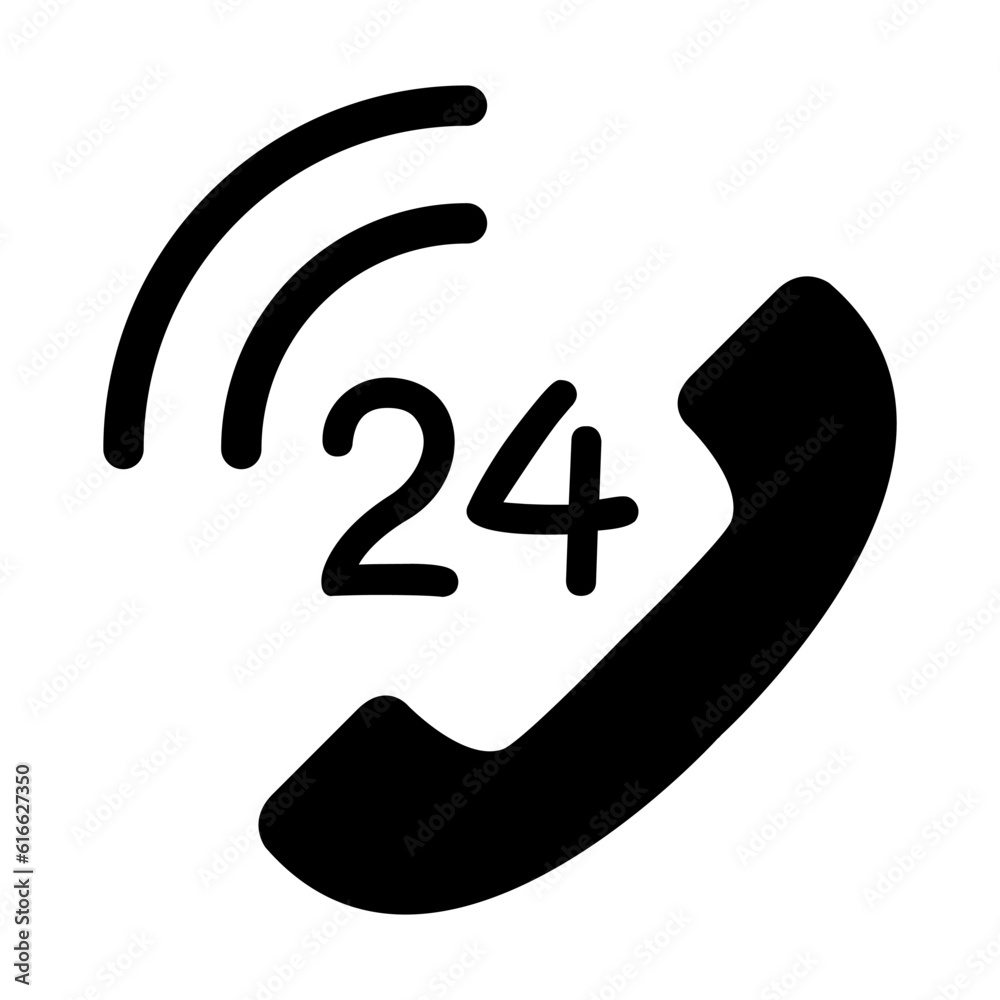 Twenty four hour service icon Twenty four hour service icon