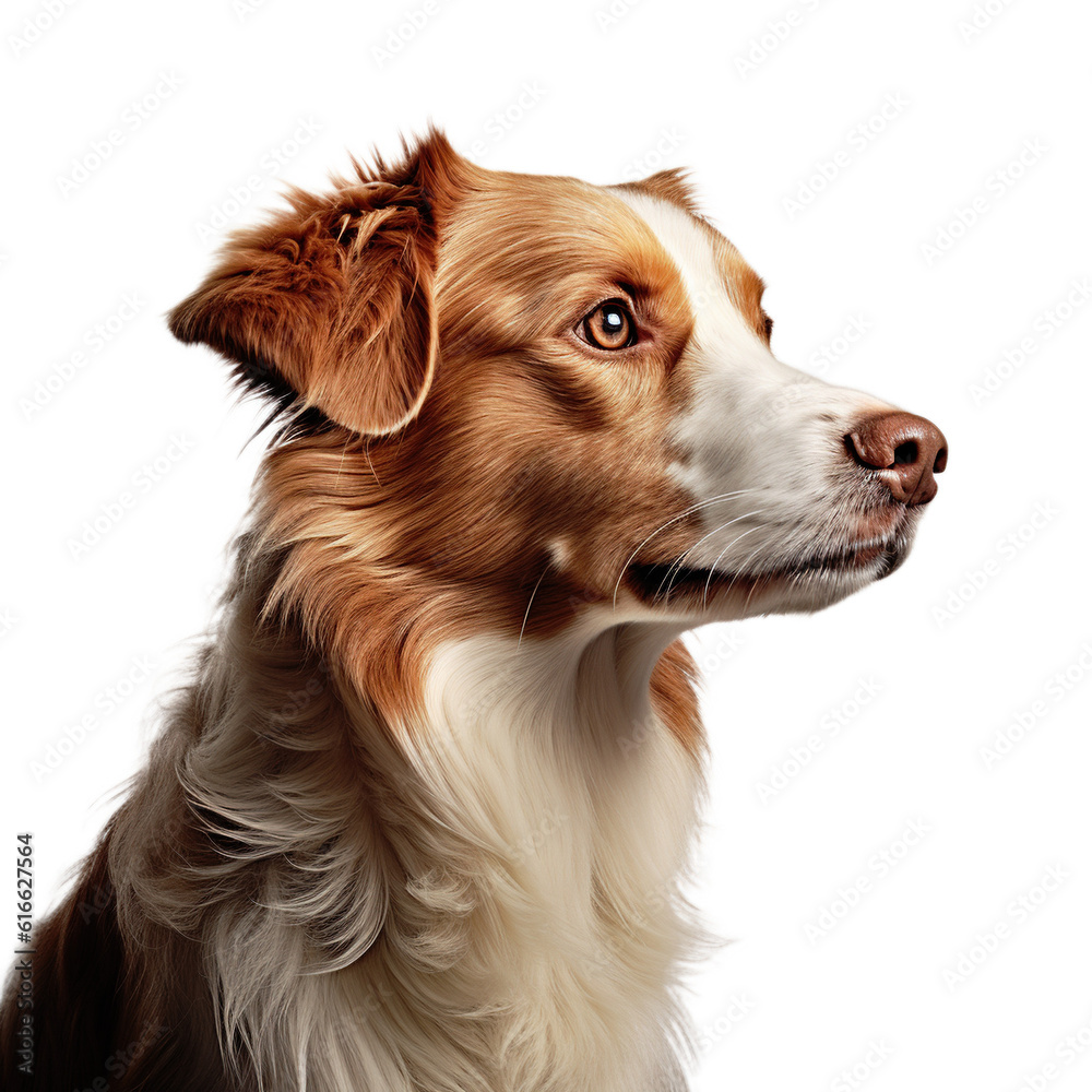 australian shepherd. Happy dog ​​collection for decorating projects Transparent background. generative AI