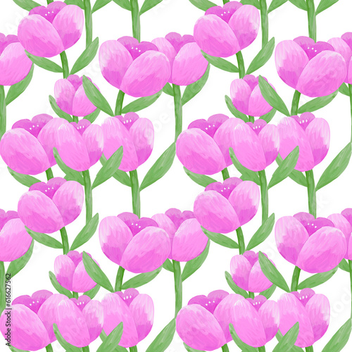 Various types of tulip flower character