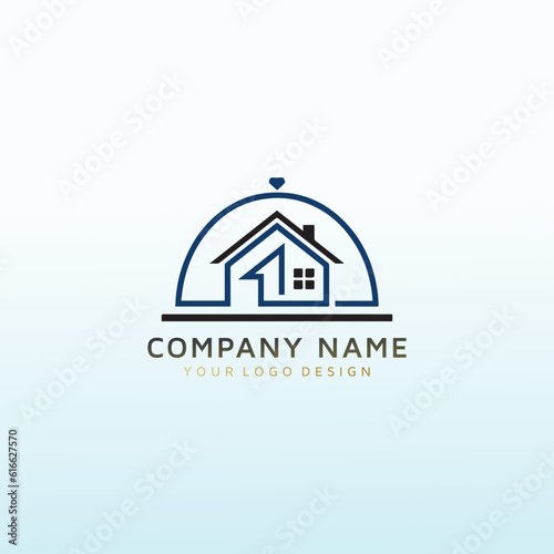 Real estate restaurant logo design
