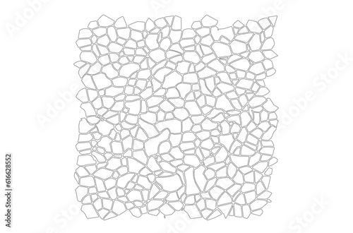 Title	
Stone on ground vector, Broken tiles mosaic pattern. texture interior background line art. set of graphics elements drawing for architecture and landscape design. cad pattern