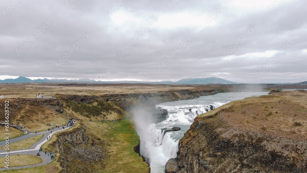 Waterfall In the Iceland