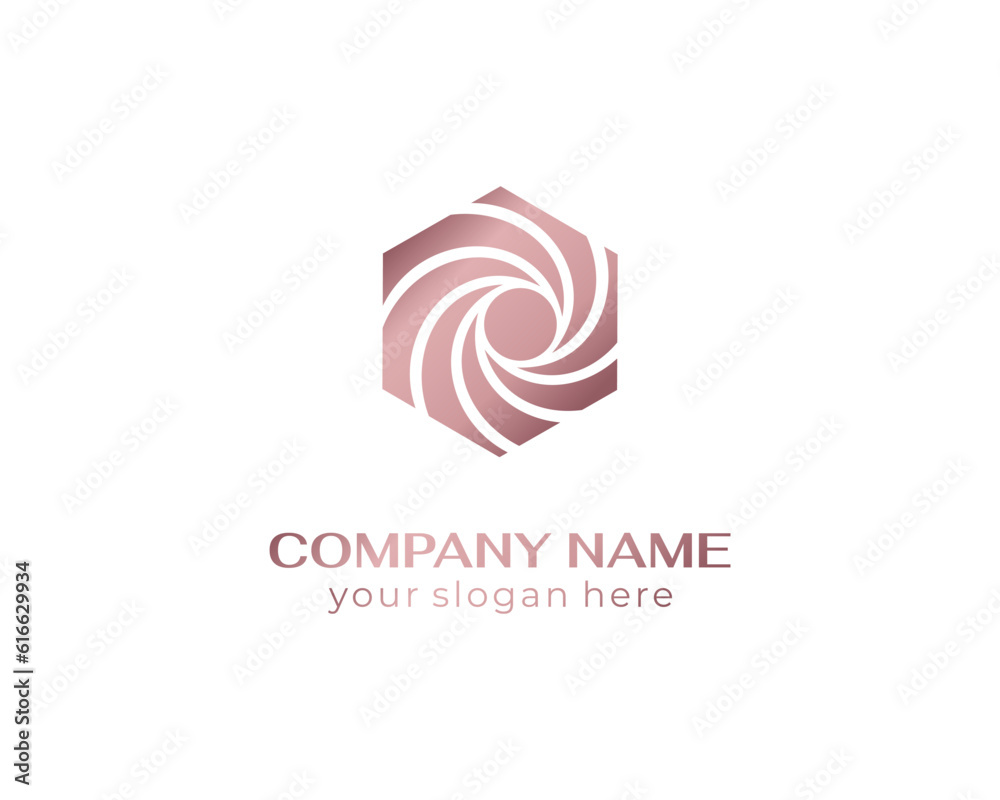 Round spiral logo. Swirling elegant waves of fabric. Template for creating a unique luxury design, logo, fashion, studio, boutique, spa center Round spiral logo. Swirling elegant waves of fabric. Template for creating a unique luxury design, logo, fashion, studio, boutique, spa center