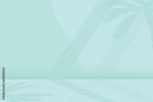 Minimalistic abstract gentle light beige background for product presentation with light andand intricate shadow from the window