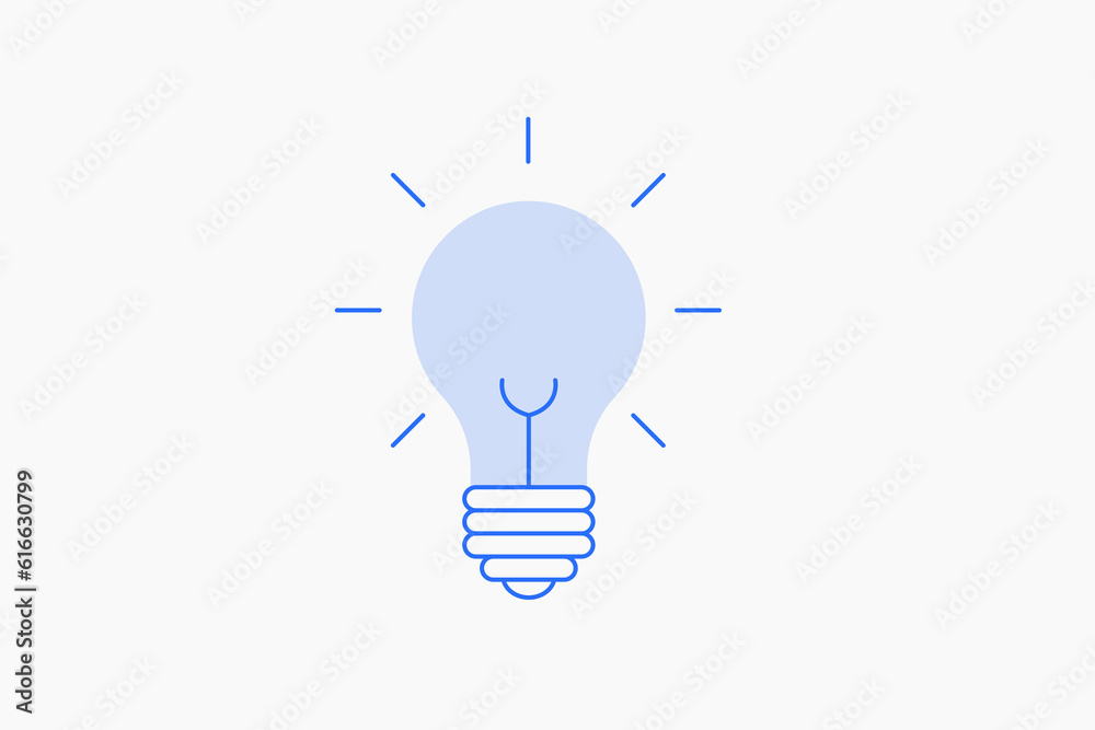 Geometric light bulb illustration in flat style design. Vector illustration and icon. Geometric light bulb illustration in flat style design. Vector illustration and icon.