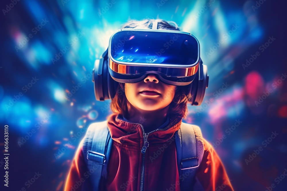 VRゴーグルと子供,Generative AI AI画像 VRゴーグルと子供,Generative AI AI画像
