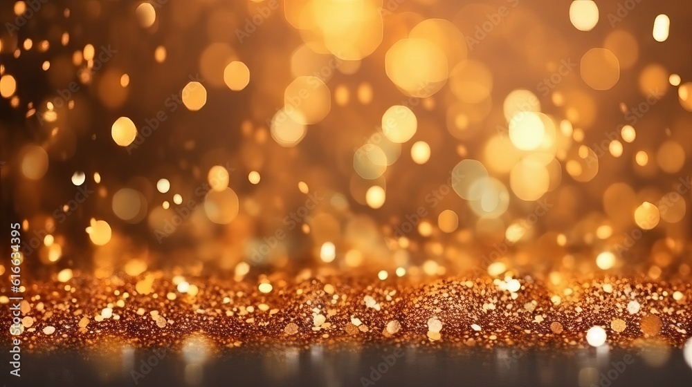 Glitter light grunge gold background (Ai generated)