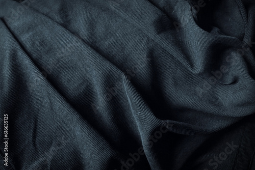  weave cloth navy blue black, old fabric texture, natural linen cotton textile material background