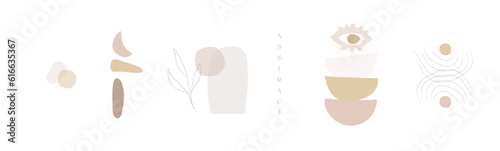 Modern abstract shapes art. Trendy organic forms 