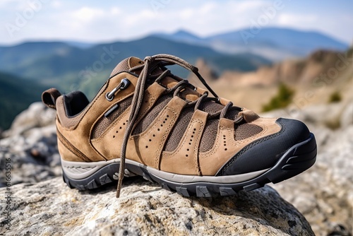 Hiking boot with cushioning (Ai generated)
