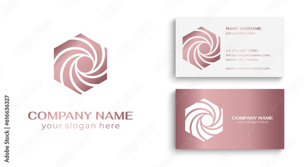 Round spiral logo. Swirling elegant waves of fabric. Template for creating a unique luxury design, logo, fashion, studio, boutique, spa center Round spiral logo. Swirling elegant waves of fabric. Template for creating a unique luxury design, logo, fashion, studio, boutique, spa center