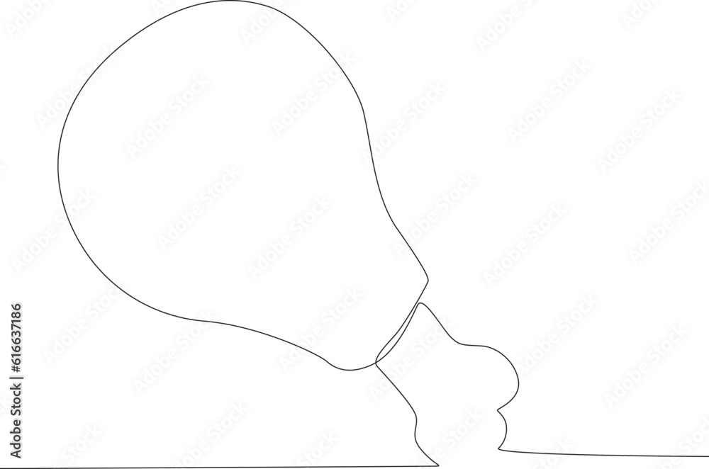 Single continuous line drawing crispy fried chicken. Global Day Parent Concept
Single continuous line drawing crispy fried chicken. Global Day Parent Concept