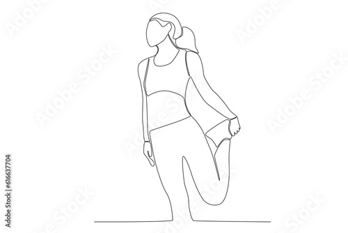 Vector pen line hand drawing girls in yoga asanas in light style drawing with color on white background 