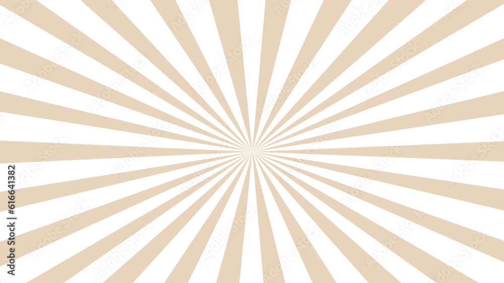 Fototapeta premium Beige and white sunburst background