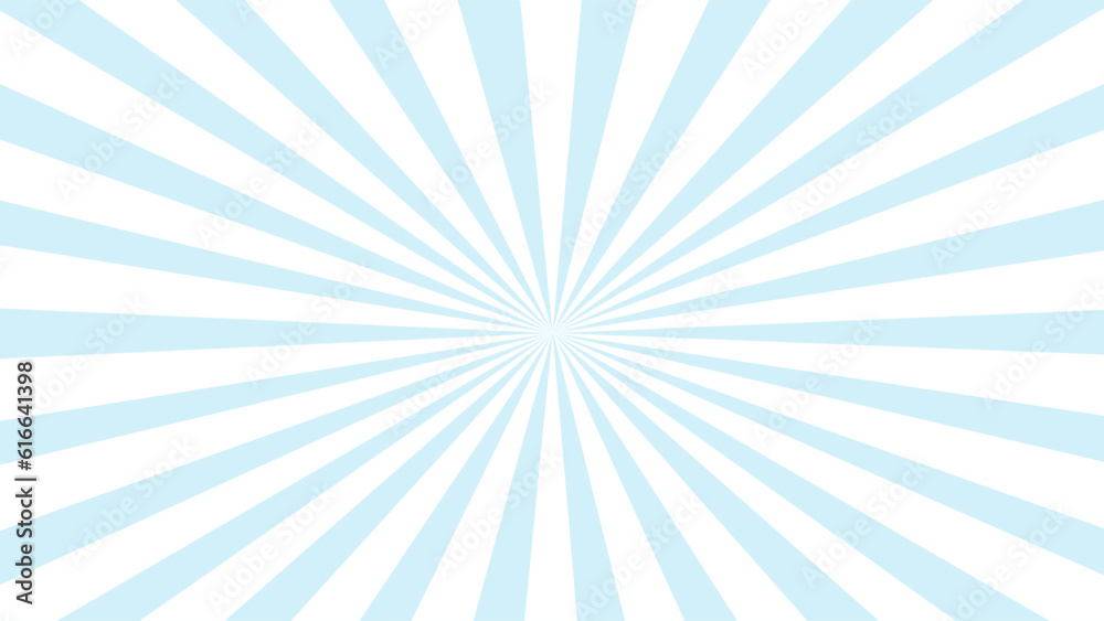 Blue and white sunburst background