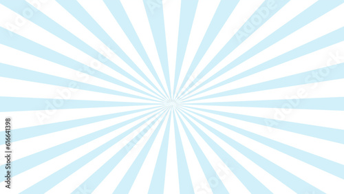 Billede på lærred Blue and white sunburst background
