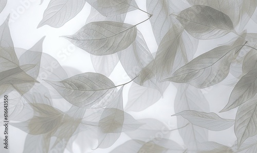  a close up of a bunch of leaves on a window. generative ai